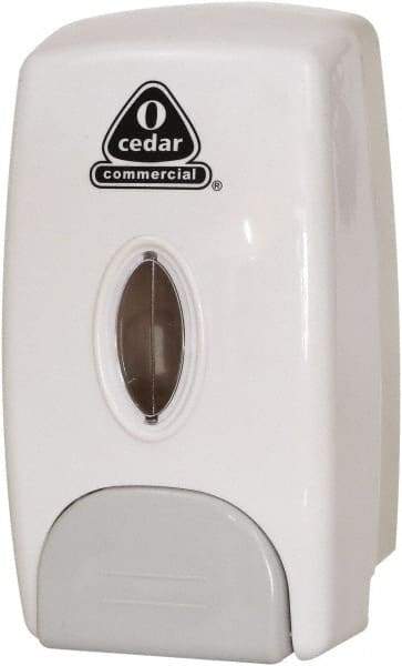 O-Cedar - 34 oz Liquid Hand Sanitizer Dispenser - Plastic, Wall Mounted, White - Americas Industrial Supply