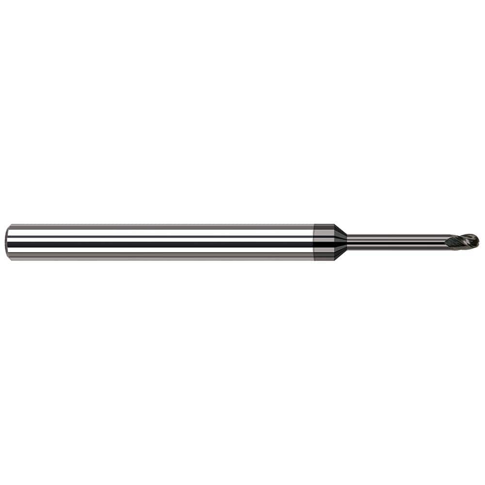Harvey Tool - Ball End Mills; Mill Diameter (Inch): 1/4 ; Mill Diameter (Decimal Inch): 0.2500 ; Number of Flutes: 3 ; Length of Cut (Inch): 3/8 ; Length of Cut (Decimal Inch): 0.3750 ; Material: Solid Carbide - Exact Industrial Supply