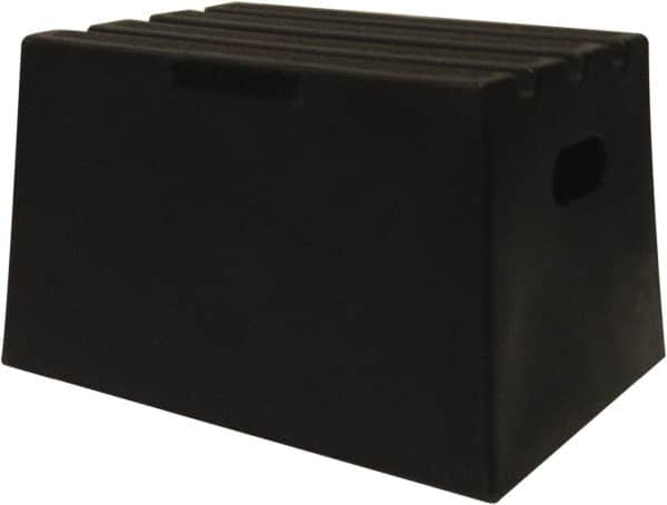 Diversified Plastics - 11-3/4" High x 13-5/8" Wide x 19-1/4" Deep, Black Step Stool - 500 Lb Capacity - Americas Industrial Supply