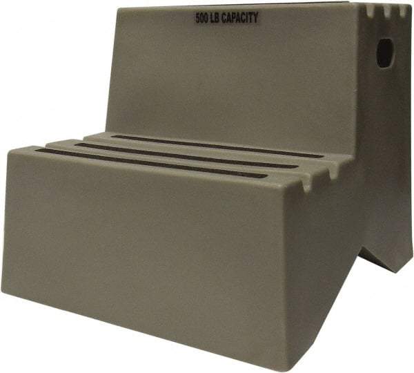 Diversified Plastics - 19-1/2" High x 18-1/8" Wide x 24-1/2" Deep, Gray Step Stool - 500 Lb Capacity - Americas Industrial Supply