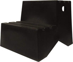 Diversified Plastics - 19-1/2" High x 18-1/8" Wide x 24-1/2" Deep, Black Step Stool - 500 Lb Capacity - Americas Industrial Supply