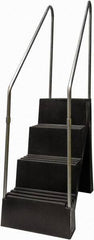 Diversified Plastics - 4 Steps, 6' 1-1/2"' High, Polypropylene Step Stand - 500 Lb Load Capacity, 22" Base Width - Americas Industrial Supply