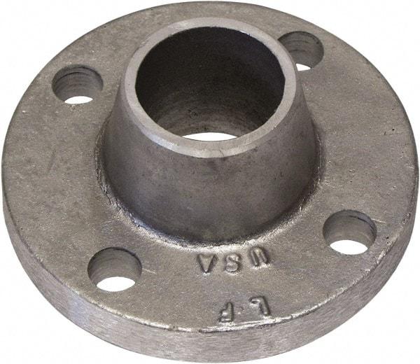 Latrobe Foundry - 1-1/4" Pipe, 4-5/8" OD, Weld Neck Aluminum Flange - 4 Holes, 1/2" Across Bolt Hole Centers, 150 psi, 2-1/4" Hub Length - Americas Industrial Supply