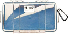 Pelican Products, Inc. - 5-9/16" Wide x 2-5/8" High, Clamshell Hard Case - Clear/Blue, Polycarbonate - Americas Industrial Supply