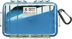 Pelican Products, Inc. - 5-1/16" Wide x 2-1/8" High, Clamshell Hard Case - Clear/Blue, Polycarbonate - Americas Industrial Supply