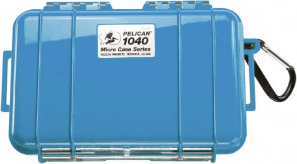 Pelican Products, Inc. - 5-1/16" Wide x 2-1/8" High, Clamshell Hard Case - Blue, Polycarbonate - Americas Industrial Supply