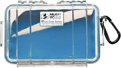 Pelican Products, Inc. - 5-1/16" Wide x 3-1/8" High, Clamshell Hard Case - Clear/Blue, Polycarbonate - Americas Industrial Supply