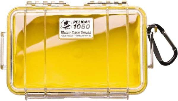Pelican Products, Inc. - 5-1/16" Wide x 3-1/8" High, Clamshell Hard Case - Clear/Yellow, Polycarbonate - Americas Industrial Supply