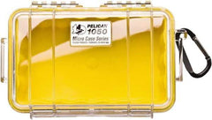 Pelican Products, Inc. - 5-1/16" Wide x 3-1/8" High, Clamshell Hard Case - Clear/Yellow, Polycarbonate - Americas Industrial Supply
