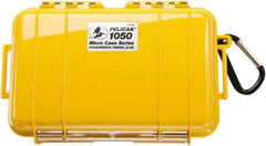 Pelican Products, Inc. - 5-1/16" Wide x 3-1/8" High, Clamshell Hard Case - Yellow, Polycarbonate - Americas Industrial Supply