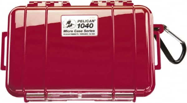 Pelican Products, Inc. - 5-1/16" Wide x 2-1/8" High, Clamshell Hard Case - Red, Polycarbonate - Americas Industrial Supply