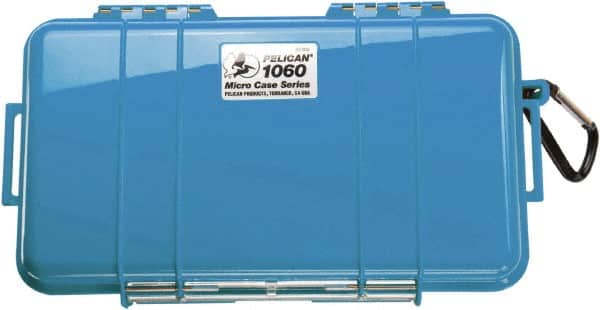 Pelican Products, Inc. - 5-9/16" Wide x 2-5/8" High, Clamshell Hard Case - Blue, Polycarbonate - Americas Industrial Supply