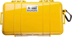Pelican Products, Inc. - 5-9/16" Wide x 2-5/8" High, Clamshell Hard Case - Yellow, Polycarbonate - Americas Industrial Supply
