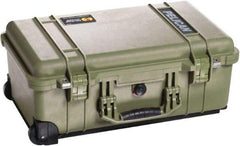 Pelican Products, Inc. - 13-13/16" Wide x 9" High, Clamshell Hard Case - Olive, Plastic - Americas Industrial Supply
