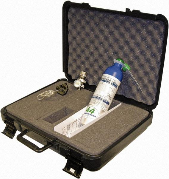 GfG - LEL, Oxygen, Carbon Monoxide, Hydrogen Sulfide Calibration Gas - Aluminum Cylinder, Includes Calibration Adapter, Tubing, 4-Way Calibration Gas, ABS Carrying Case & Fixed Flow Regulator - Americas Industrial Supply