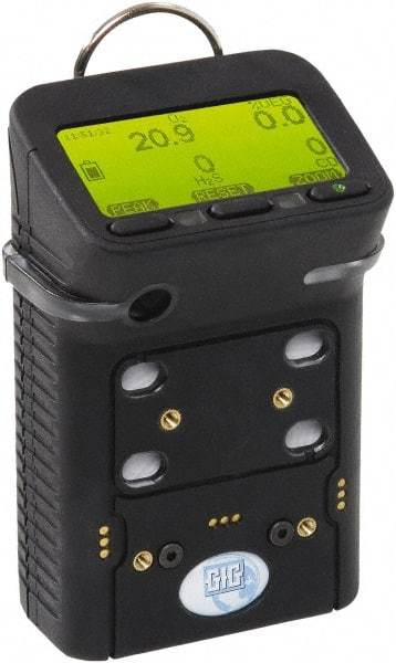 GfG - Audible, Vibration & Visual Alarm, LCD Display, Confined Space Monitor - Monitors Hydrogen Sulfide, Oxygen, LEL & Methane, -20 to 50°C Working Temp, CSA Listed - Americas Industrial Supply