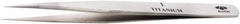 Aven - 4-1/2" OAL 1 Precision Tweezers - Fine Straight Point - Americas Industrial Supply