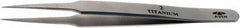 Aven - 4-3/4" OAL 2-SA Precision Tweezers - Fine Straight Point - Americas Industrial Supply