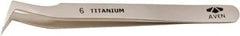 Aven - 4-1/4" OAL 6-SA Precision Tweezers - Bent Point - Americas Industrial Supply