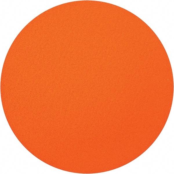 Norton - 20" Diam, 120 Grit Ceramic Adhesive PSA Disc - Medium Grade, Orange, Y Weighted Backing, Flexible - Americas Industrial Supply