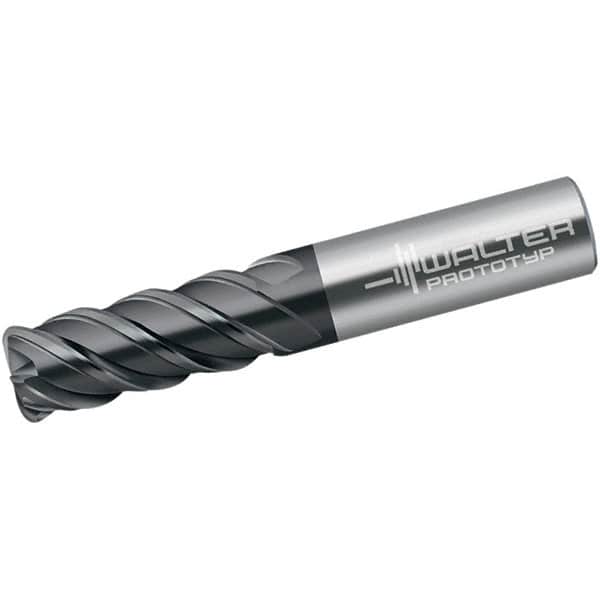 Walter-Prototyp - 8mm, 4 Flute, Single End, Solid Carbide, 1mm Corner Radius End Mill - 120mm OAL, 50° Helix, Right Hand Flute, 20mm LOC, Right Hand Cut, - Americas Industrial Supply