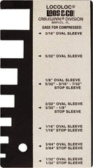 Loos & Co. - 1/32 to 3/16 Inch Range, Wire and Sheet Metal Gage - Use with Cable Sleeve Swaging - Americas Industrial Supply
