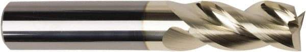 American Tool Service - 1/2", 2" LOC, 1/2" Shank Diam, 4" OAL, 3 Flute, Solid Carbide Square End Mill - Single End, ZrN Finish, Spiral Flute, Variable° Helix, Centercutting, Right Hand Cut, Right Hand Flute - Americas Industrial Supply