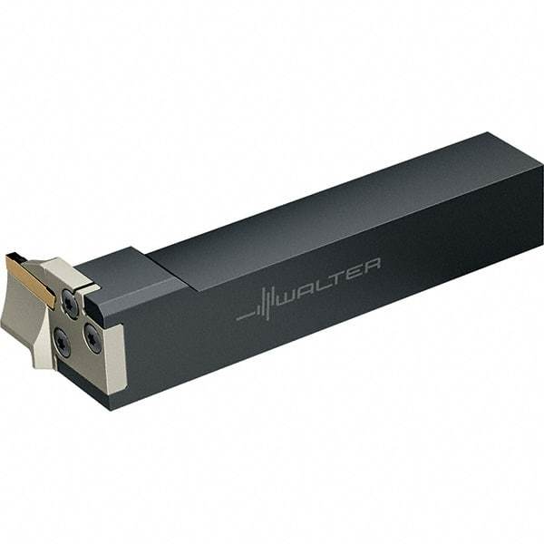 Walter - NCHE, External, Left Hand, 15mm Max Depth of Cut, 6 to 6mm Groove Width, Indexable Grooving Tool Holder - GX24-4.. Insert Compatibility, 25mm Shank Height, 25mm Shank Width, 141.3mm OAL - Americas Industrial Supply