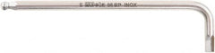 Beta - 3mm Hex, Long Arm, Ball End Hex Key - 4" OAL, Stainless Steel, Metric System of Measurement - Americas Industrial Supply