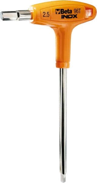 Beta - 3mm Hex, T-Handle Cushion Grip, Hex Key - 6" OAL, Stainless Steel, Metric System of Measurement - Americas Industrial Supply