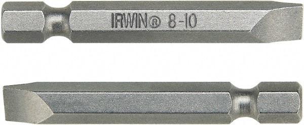 Irwin - 1.37mm Slotted Screwdriver Bit - 1/4" Hex Drive, 6" OAL - Americas Industrial Supply