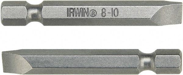 Irwin - 1.22mm Slotted Screwdriver Bit - 1/4" Hex Drive, 6" OAL - Americas Industrial Supply