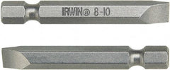 Irwin - 1.22mm Slotted Screwdriver Bit - 1/4" Hex Drive, 6" OAL - Americas Industrial Supply