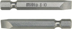 Irwin - 0.99mm Slotted Screwdriver Bit - 1/4" Hex Drive, 6" OAL - Americas Industrial Supply