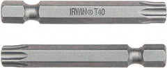 Irwin - T7 Torx Bit - 1/4" Hex Drive, 2-3/4" OAL - Americas Industrial Supply