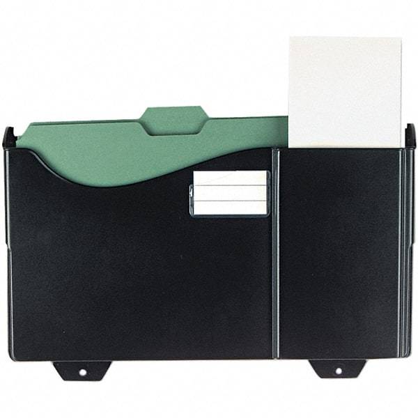 UNIVERSAL - 15-3/4" Wide x 3-1/8" Deep x 9-3/4" High, 1 Compartment, Plastic Wall File - Black, 12" Compartment Width x 3" Compartment Depth x 10-3/4" Compartment Height - Americas Industrial Supply