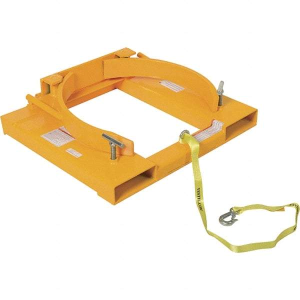 Vestil - 1,500 Lb Load Capacity, 55 Gal Drum Grab - 28" Wide x 7-1/8" High, Steel Wheels - Americas Industrial Supply