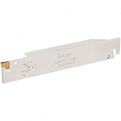 Iscar - External Thread, 3.7mm Min Groove Width, 150mm OAL, Left Hand Indexable Grooving Cutoff Toolholder - 20mm Shank Height x 20mm Shank Width, TAG Insert Style, TGT Toolholder Style, Series Tang-Grip - Americas Industrial Supply