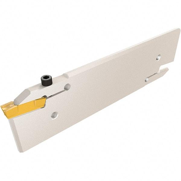 Iscar - 10 to 11mm Groove Width, 70mm Max Depth of Cut, Neutral Cut, CGHN Indexable Grooving Blade - GDMY (Full Radius), GDMY-F, GDPY, GIF-E (W=8, 10 Full Radius), GIF-E (W=8, 10) Insert Style, Series Cut Grip - Americas Industrial Supply