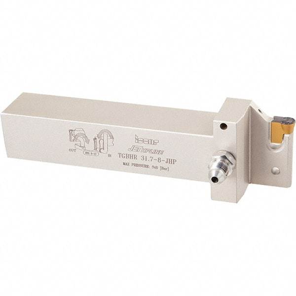 Iscar - External Thread, 0.98" Max Depth of Cut, 6" OAL, Left Hand Indexable Grooving Cutoff Toolholder - 1" Shank Height x 1" Shank Width, TAG.. Insert Style, TGBH Toolholder Style, Series Sumo-Grip - Americas Industrial Supply