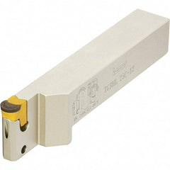 Iscar - External Thread, 0.4724" Max Depth of Cut, 135mm OAL, Left Hand Indexable Grooving Cutoff Toolholder - 20mm Shank Height x 20mm Shank Width, TAG Insert Style, TGBH Toolholder Style, Series Tang-Grip - Americas Industrial Supply