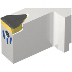 Iscar - THD, External, Left Hand, 20mm Max Depth of Cut, 10mm Max Groove Width, Indexable Grooving Tool Holder - TIGER 1008Y-IQ Insert Compatibility, 32mm Shank Height, 32mm Shank Width, 170mm OAL, Through Coolant - Americas Industrial Supply