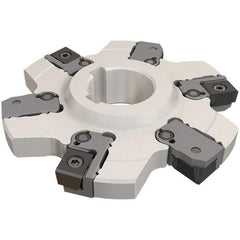 Iscar - Arbor Hole Connection, 0.315" Cutting Width, 1.2598" Depth of Cut, 125mm Cutter Diam, 1.5748" Hole Diam, 8 Tooth Indexable Slotting Cutter - SDN-CALN12 Toolholder, LNET 12-TN, LNET 12-TN-MM, LNET 12..-30X1-N Insert - Americas Industrial Supply