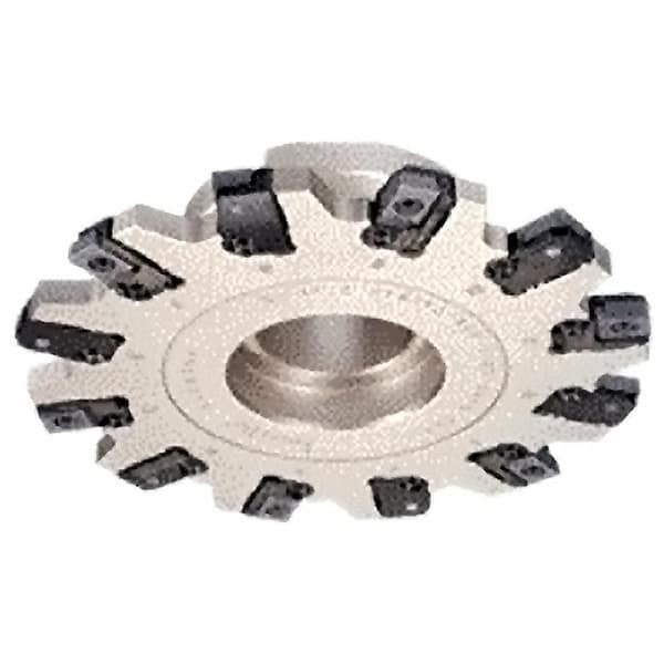 Iscar - Shell Mount Connection, 0.413" Cutting Width, 44mm Depth of Cut, 160mm Cutter Diam, 40mm Hole Diam, 12 Tooth Indexable Slotting Cutter - FDN-CALN12 Toolholder, LNET Insert, Right Hand Cutting Direction - Americas Industrial Supply