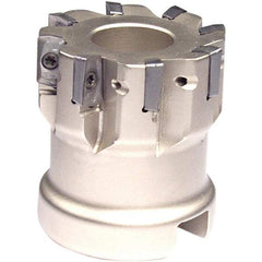 Iscar - 12 Inserts, 2-1/2" Cut Diam, 1" Arbor Diam, 0.303" Max Depth of Cut, Indexable Square-Shoulder Face Mill - 0° Lead Angle, 1-3/4" High, HP AN.. 07.. Insert Compatibility, Series Heliplus - Americas Industrial Supply