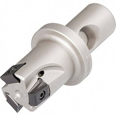 Iscar - 32mm Cut Diam, 12.5mm Max Depth of Cut, 32mm Shank Diam, 250mm OAL, Indexable Square Shoulder Helical End Mill - T490 LN.. Inserts, Cylindrical Shank, 0° Lead Angle, Through Coolant, Series Helitang - Americas Industrial Supply