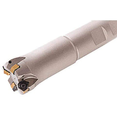 Iscar - 25mm Cut Diam, 0.039" Max Depth, 25mm Shank Diam, Weldon Shank Indexable High-Feed End Mill - Screw Holding Method, H600 WXCU 05 Insert, FF EWX-05 Toolholder, Through Coolant - Americas Industrial Supply