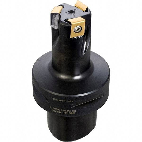 Iscar - 3 Inserts, 50mm Cut Diam, 22mm Arbor Diam, 10mm Max Depth of Cut, Indexable Square-Shoulder Face Mill - 0° Lead Angle, 57mm High, HSM90S APCR 1405.. Insert Compatibility, Through Coolant, Series Helialu - Americas Industrial Supply