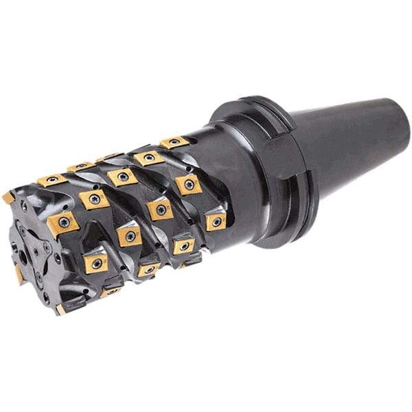 Iscar - 143.6mm Cut Diam, 40mm Arbor Hole, 19mm Max Depth of Cut, 65° Indexable Chamfer & Angle Face Mill - 6 Inserts, T465 LN.T 2212ZN.. Insert, Right Hand Cut, Series Helitang - Americas Industrial Supply