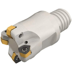 Iscar - 25mm Cut Diam, 0.031" Max Depth, T15 Modular Connection Indexable High-Feed End Mill - Screw Holding Method, H600 WXCU Insert, FF EWX-MM Toolholder, Through Coolant - Americas Industrial Supply